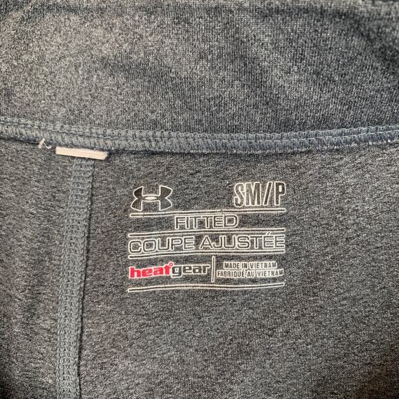 Under Armour Leggings Womens S Small Gray Fitted Heatgear Pull On Low Rise Capri - Picture 6 of 10
